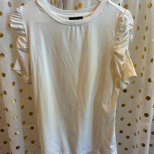 royal sleeve white tee